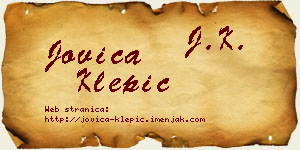 Jovica Klepić vizit kartica
